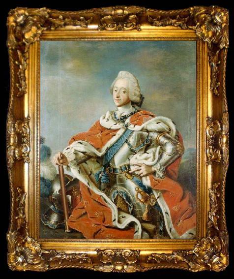framed  Carl Gustaf Pilo Portrait of King Frederik V of Denmark,, ta009-2